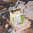 thumbnail image 5 of 3dRose, Yellow and Green Baby Carriage Design, 15oz Two-Tone Green Mug, 5 of 7
