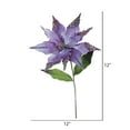 thumbnail image 2 of Vickerman 26" Purple Velvet Poinsettia Artificial Christmas Pick, 3 per Bag, 2 of 3