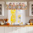 thumbnail image 2 of Thanksgiving Gnome Valances for Windows, 54 x 18in, Fall Pumpkin Sunflower Leaf Flower Rod Pocket Kitchen Valance Curtain Light Filtering Window Treatments for Living Room Bedroom, 1 Panel, 2 of 7