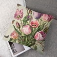 thumbnail image 7 of nygtbtfer Spring Decorations Pink Tulip Spring Pillow Covers Set of 2 Throw Pillow Case Market Farmhouse Cushion Cover for Home Sofa Couch White, 7 of 7
