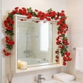 thumbnail image 5 of 1 Pack (70.8'') Artificial Rose Vine Flowers Plants Fake Flower Vine for Wedding Home Garden Craft Art Decor Valentine's Day Mother's Day Party Decoration Red, 5 of 6
