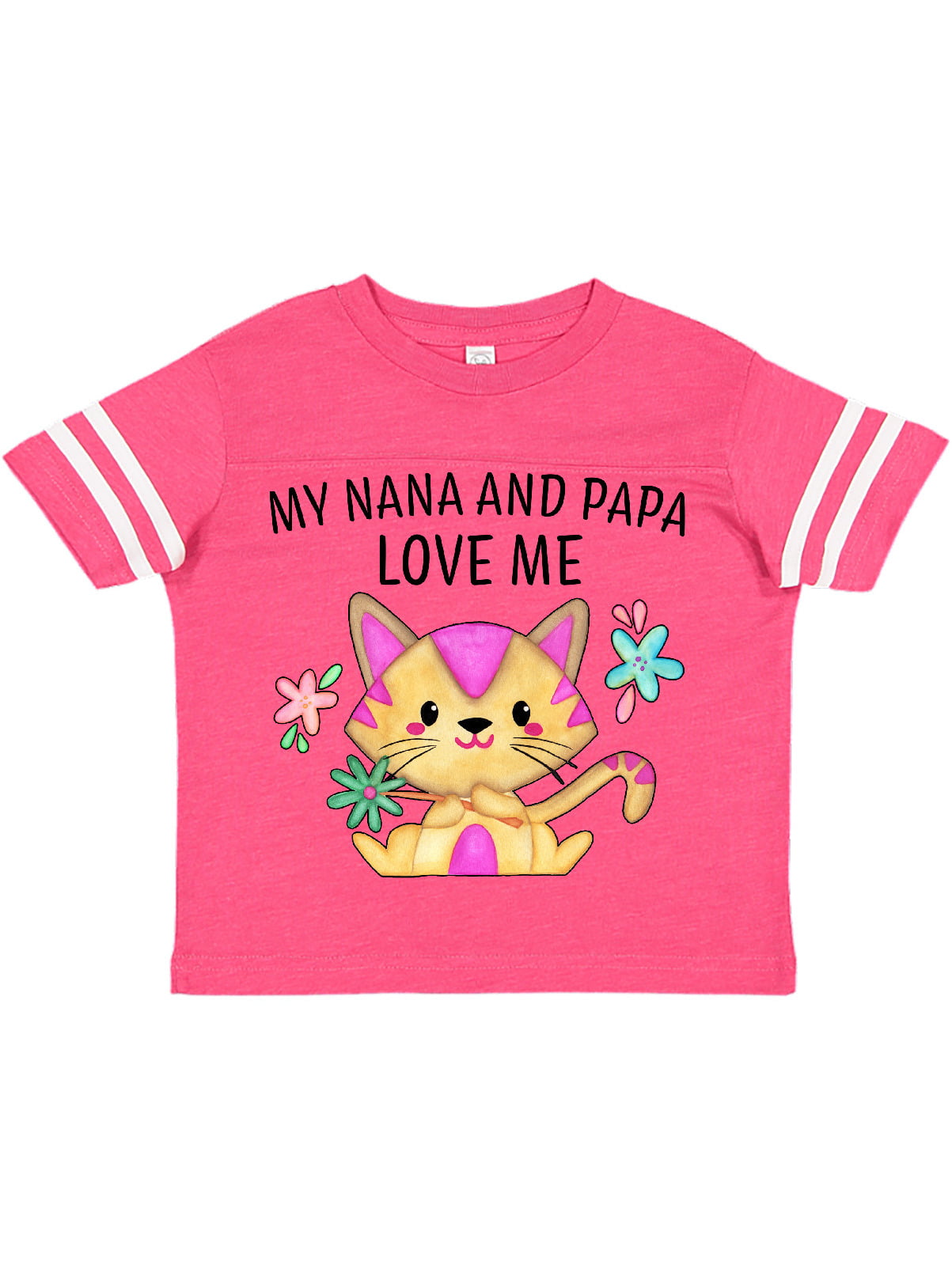Awesome Nana Cat Unisex T-Shirt for Wonderful and Amazing Grandma with Adorable Cat Kitten with Colorful Plants and Flowers