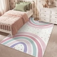 thumbnail image 3 of Wonnitar 5'x7' Rainbow Play Rug for Kids - Colorful Educational Area Rug for Nursery & Playroom, Machine Washable Non-Slip Soft Carpet for Classroom, Tent, Dorm, 3 of 9
