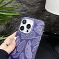 thumbnail image 2 of for iPhone Case,Luxury Colorful Blu-ray Feather Glossy Bumper Silicone Camera Lens Protection Soft Shockproof Phone Case (Purple,iPhone 12 Pro Max), 2 of 5