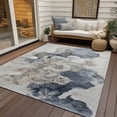 thumbnail image 4 of HomeRoots 623137 10 x 14 ft. Ivory & Taupe Abstract Washable Transitional Indoor & Outdoor Rectangle Area Rug, 4 of 5