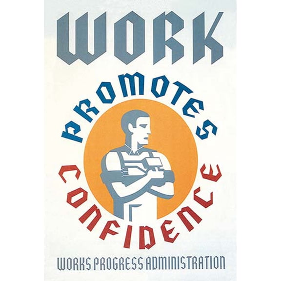 Work Promotes Confidence Museum quality giclee print canvas wrap(20" x 30")