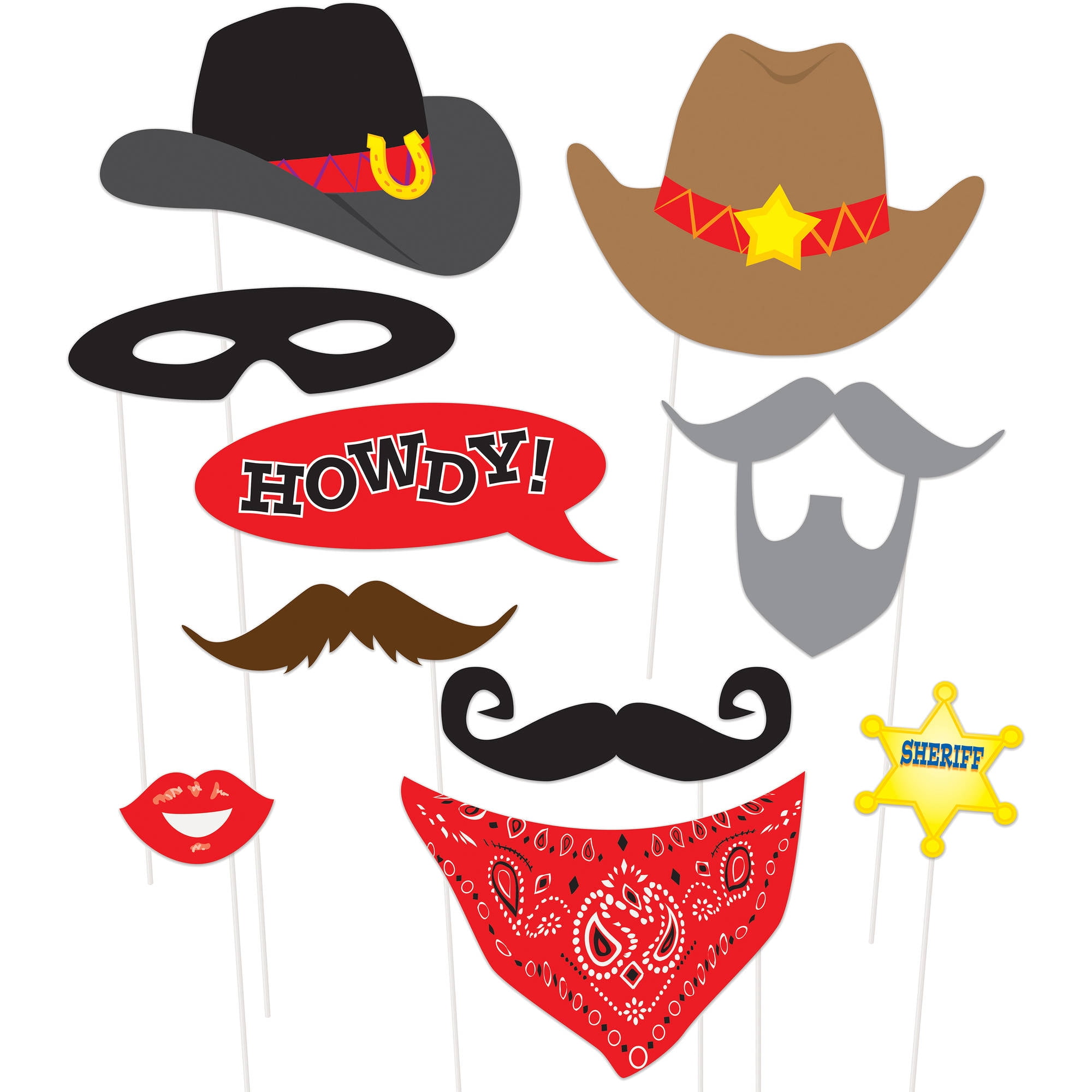 printable western photo booth props