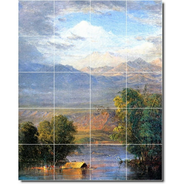 Ceramic Tile Mural-Frederic Church Landscapes Painting 240. 24" w x 30" h using (20) 6 x 6 ceramic tiles