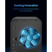 TERRAMASTER F2-425 2-Bay NAS Storage - Intel x86 Quad-Core CPU, 4GB RAM, 2.5GbE LAN, Network Attached Storage Multimedia Server for Home Users (Diskless)