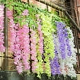 thumbnail image 6 of Visland 6PCS Artificial Wisteria Flower Garland, Fake Wisteria Flower Vine with Leaves Hanging Silk Flower Garland for Home Decor Wedding Arch Backdrop Decor, 6 of 8