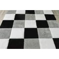 thumbnail image 5 of 4D Shaggy Rug Hand Carved Plush Thick Modern Contemporary Abstract For Living Room Bedroom 6493 (5'2"x7'5",Grey), 5 of 6