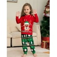 thumbnail image 6 of WIBACKER Kids Christmas Reindeer Pajamas Long Sleeve Holiday Pjs Set Toddler Boys Girls Xmas Jammies 2-14 Years, 6 of 12