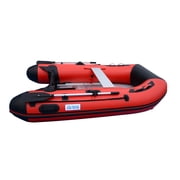 BRIS BSR270 3-Person 8.8Ft Black Inflatable Raft, Boat, Oars, Pump, Bag, Repair Kit