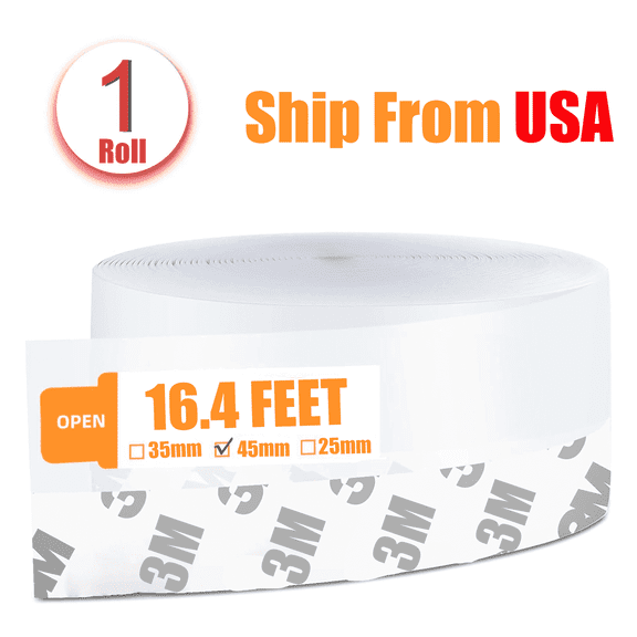 Self Stick Silicone Door Seal Strip for Windows,Door Weather Stripping,Weather Stripping Door Seal,Silicone Sealing Tape for Door Draft Stopper Adhesive Tape(Transparent,45mm,16.5Ft)
