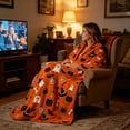 thumbnail image 6 of LEFXSMR Halloween Blanket Fleece Fall Throw Blanket for Couch Ghost & Pumpkin-themed Halloween Decoration for Home Holiday Sofa Bed, 70.86x78.74", 6 of 7