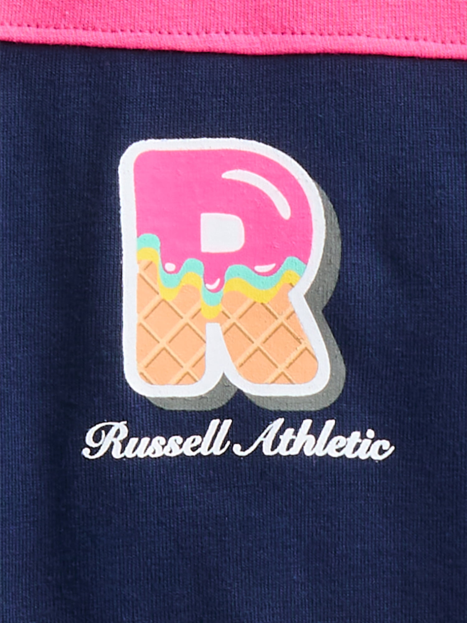 Russell Athletic Boy's Graphic V Neck Football Tee with Long Sleeves, Sizes 4-18