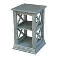 thumbnail image 3 of International Concepts Hampton Wood Accent Table with Shelves in Heather Gray, 3 of 7