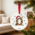 thumbnail image 4 of Fievgin Christmas Ornament 2026, Letter O Initial Decoration with Santa Hat for Tree & Gift, 4 of 8