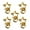 Gold, variant on 5Pcs Stylish Star Shaped Alloy Keychain Key Holder For Luggage Bags Backpacks