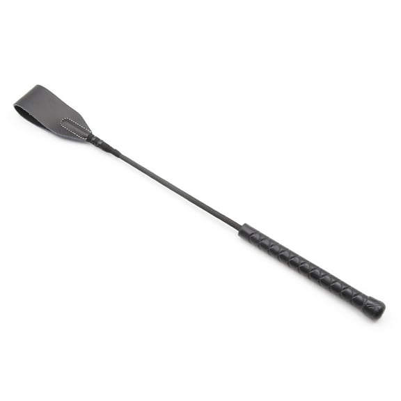 Equestrian Leather Riding Crop, Professional Horse Whip with Non-Slip Mesh Handle for Training