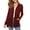 Wine, variant on Lilgiuy Women Cardigan Up Casual Solid Color Long Sleeve Hoodeless Top，Black,12 Winter Fashion 2022