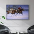 thumbnail image 2 of Christmas Rush - Framed Gallery Wrapped Holiday Canvas - 27 x 41 - White Frame, 2 of 9