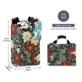 thumbnail image 2 of Yayeee Freestanding Laundry Hamper with Handle Collapsible Large Storage Basket for Clothes, Christmas Blooms, 2 of 7