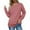 Red, variant on Tejiojio Summer Saving Labor Day Women's Fashion Autumn Winter Solid Round-Neck Pullover Long Sleeve Tops