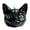 black, variant on Halloween Three-Eyed Cat LED Candle – Gothic Spooky Faux Flame Figurine for Witchcraft Decor & Party Ornament