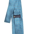 thumbnail image 6 of UMO LORENZO Men's Poly Woven Tie & Wallet Gift Box Set, Turquoise Checker Tie & Brown Wallet, 6 of 7