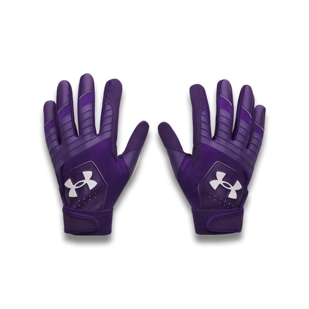Under Armour Clean Up Guantes de béisbol para niño (500) Púrpura/Púrpura/Blanco Mediano