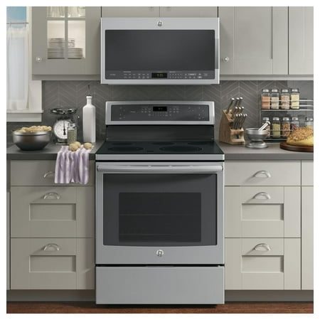 GE Profile - 2.1 Cu. Ft. Over-the-Range Microwave with Sensor Cooking - Stainless steel