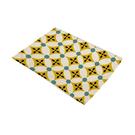 

Geometric Print Art Pattern Cotton Linen Placemat Dining Table Mats Home Kitchen Pattern 7