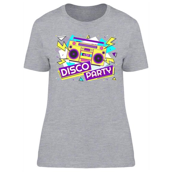 Disco Party Design T-Shirt Women -Image by Shutterstock, Female Small