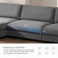 thumbnail image 6 of 134*54"Oversized Corduroy Sectional Sofa,L Shaped Cloud Couch with USB Charging Port,Cup Holder,Deep Seat Sofa Bed with 50" Chaise,Comfy Indoor Furniture for Living Room,3 Colors, 6 of 9