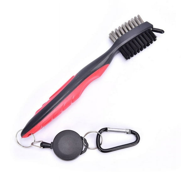 Golf Club Brush Groove Cleaning Brush 2 Sided Golf Putter Wedge Ball Cleaner Kit