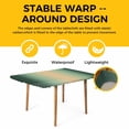 thumbnail image 4 of Green Ombre Table Cloths for 6 Foot Rectangle Tables, Modern Yellow Gradient Farmhouse Art Patio Waterproof Elastic Fitted Tablecloths, Washable Rectangular Table Cover for Camping, 4 of 8