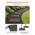 thumbnail image 4 of VEVOR Garden Stepping Stones, 8Pcs 15.5 x 15.5 in, Decorative Stepping Stones with Stakes, Weather-Resistant Plastic Pathway Pavers, Smooth Surface, Outdoor Walkway for Lawn Patio Landscape, Grey, 4 of 9