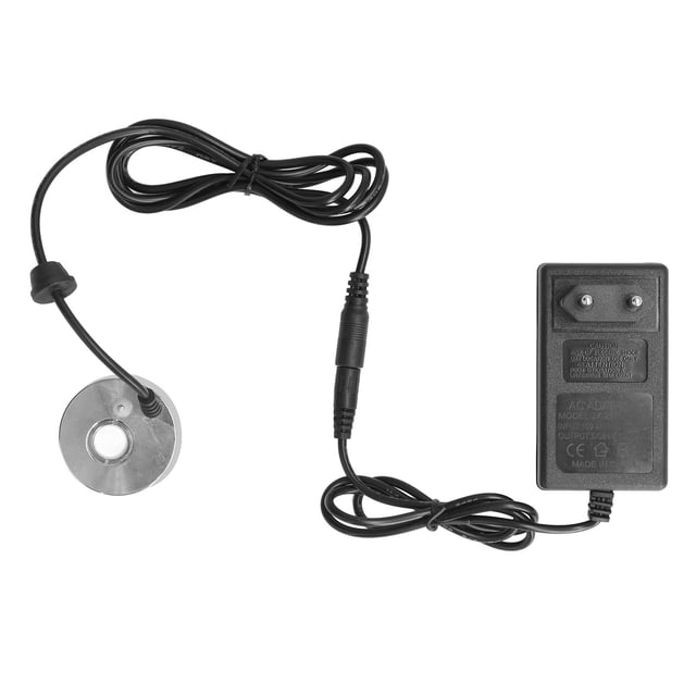 Generador de niebla ultrasónica, fuente de agua de niebla fría de aleación de aluminio, máquina de niebla para estanque, rocalla, pecera, jarrón, enchufe europeo de 110-240V