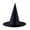 Black, variant on Eolstice Pointed Witch Style Halloween Hat, Soft Fabric Wizard Cap, Festive Headwear For Halloween Party Outfit Accessory