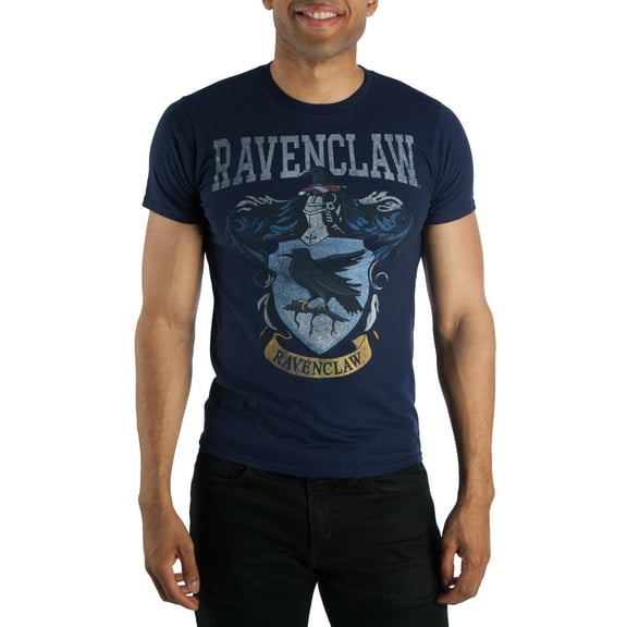 Harry Potter House of Ravenclaw Crest Navy Blue Graphic Tee- M