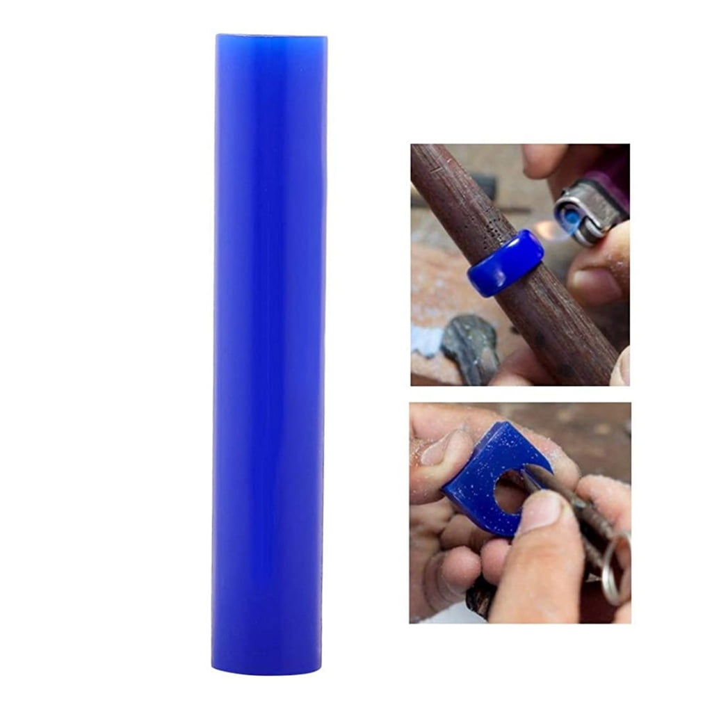 6 Blue Candlewax Cylinders Jewelry Engraving Equipment Mild Steel Drill Crafting Set Multiple Measurements