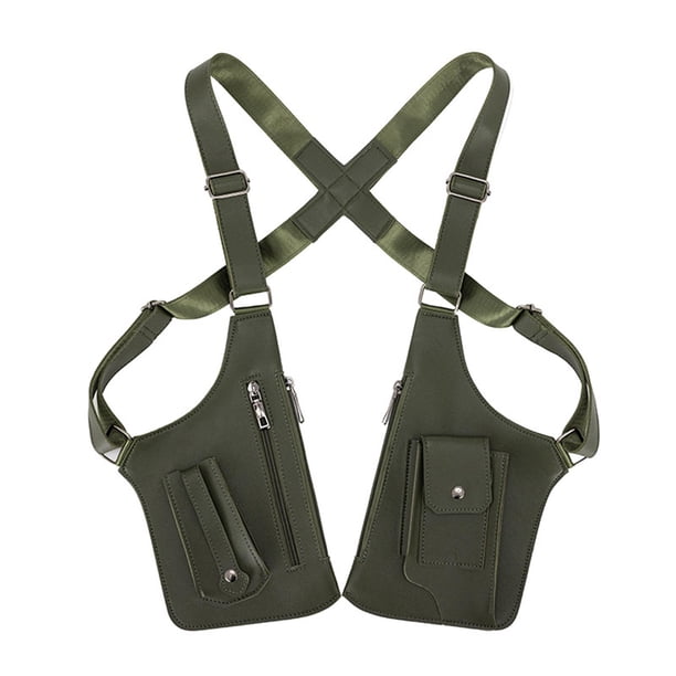 Bolso bandolera tipo cartera con correas ajustables para hombro y elegante bolso para teléfono móvil Verde oscuro