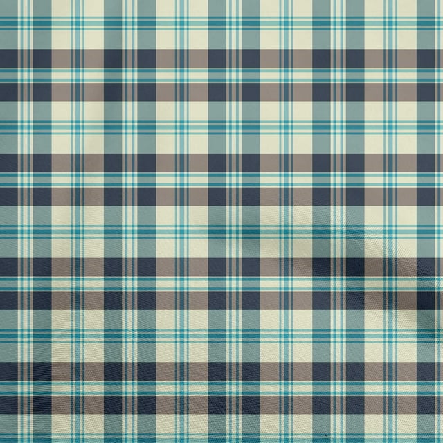 oneOone Georgette Viscose Dark Navy Blue Fabric Check Sewing Craft Projects Fabric Prints By Yard 42 Inch Wide
