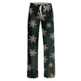 thumbnail image 5 of Hearthz Christmas Pajama Pants Women Soft Winter Wide Leg Women Pajama Bottoms Fall Drawstring Woman Lounge Pants, 5 of 7