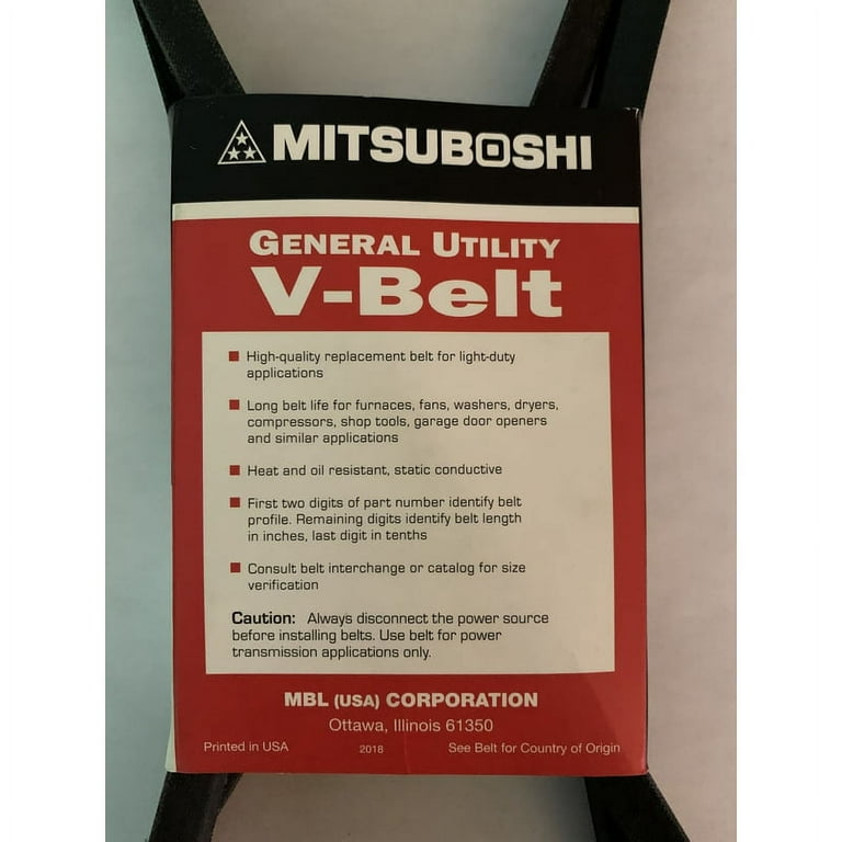 Mitsuboshi FHP 5L620 Standard General Utility V-Belt W X