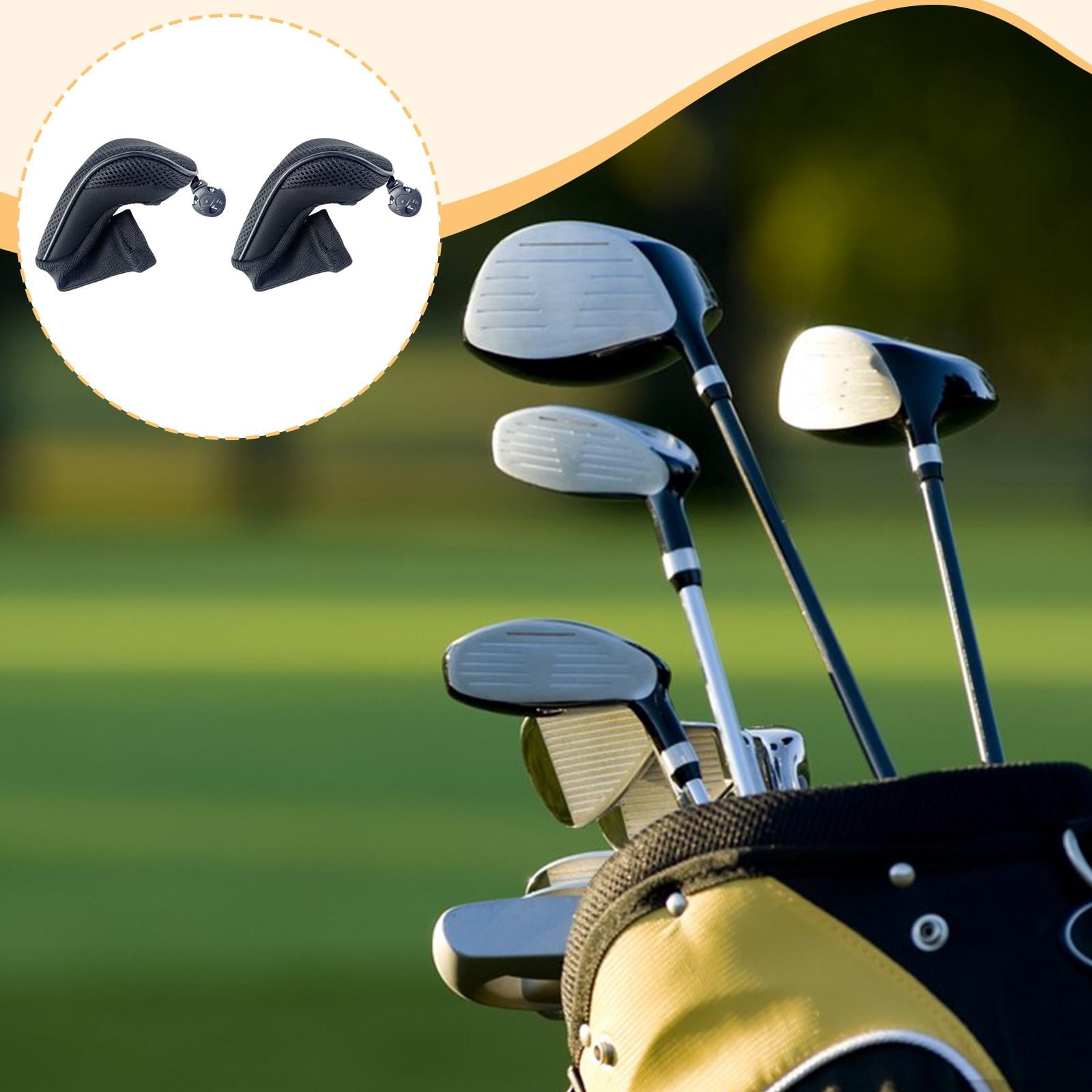 2 Pieces Golf Hybrid Club Cover Protective Sleeve Wear Resistant Polyester Golfers Portable Training Supplies