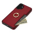 thumbnail image 5 of Nalacover for Samsung A13 4G Wallet with Card Holder Slot, 360°Rotation Ring Holder Kickstand Cover for Men Women Protective Premium PU Leather Shockproof Cover for Samsung Galaxy A13 4G, Red, 5 of 6