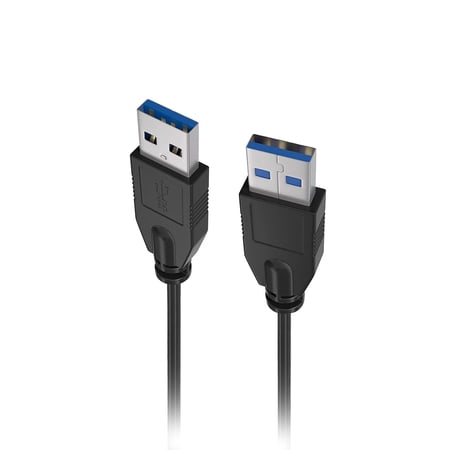 USB 3.0 Type A to Type A Cable Male to Male - 4 Pcs Pack | SuperSpeed Data Transfer Cable for PC, Laptop, External Hard Drives, and Peripherals - 6 FT