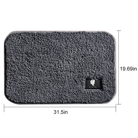 Indoor Doormat,Bathroom Rugs 16"x24"/20"x32"/24x36" Ultra Soft Absorbent Non Slip Fluffy Thick Microfiber Cozy Bath Mat For Tub Shower Bathroom Floors Accessories (Gray,Brown,Blue,Beige Yellow,Khaki)